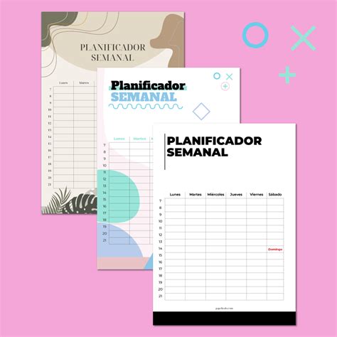 Planificador Semanal Descargable Para Imprimir En A Planning Semanal