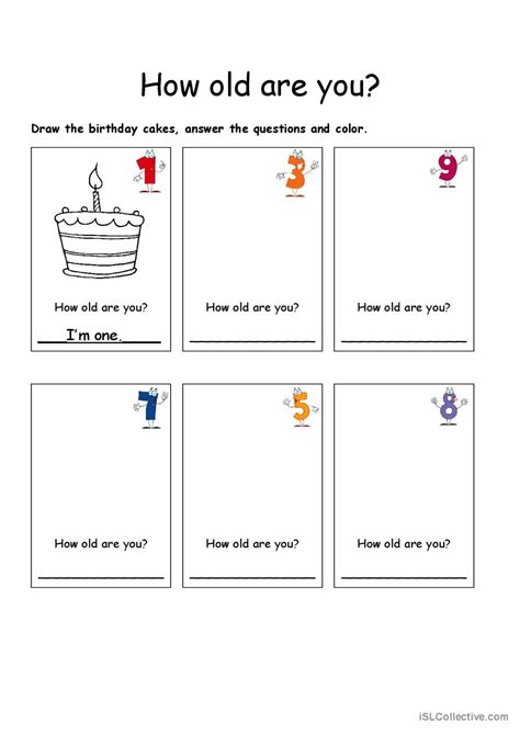How Old Are You English Esl Worksheets Pdf And Doc