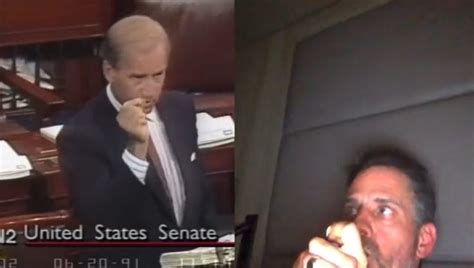 Side By Side Video Of Hunter Biden Smoking Crack With Joe Biden