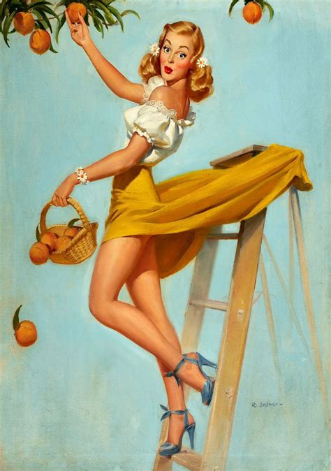 Farm Peaches Pin Up Girl Pop Art Propaganda Retro Vintage Kraft Poster Canvas Diy Wall Sticker