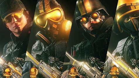 Rainbow Six Siege Pro League Gold Sets Gameplay Weapon Skins Headgear