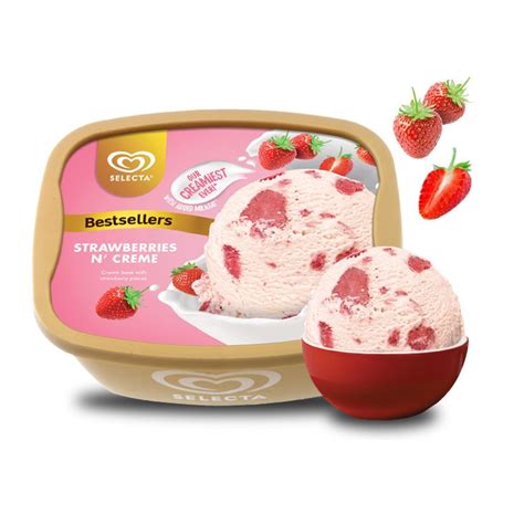 Selecta Strawberries N Cr Me Ice Cream L