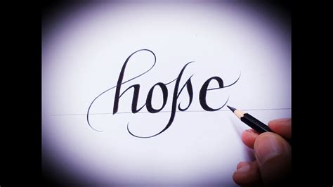 How To Draw Calligraphy Art With Pencil Drawing Hand Lettering Tutorial