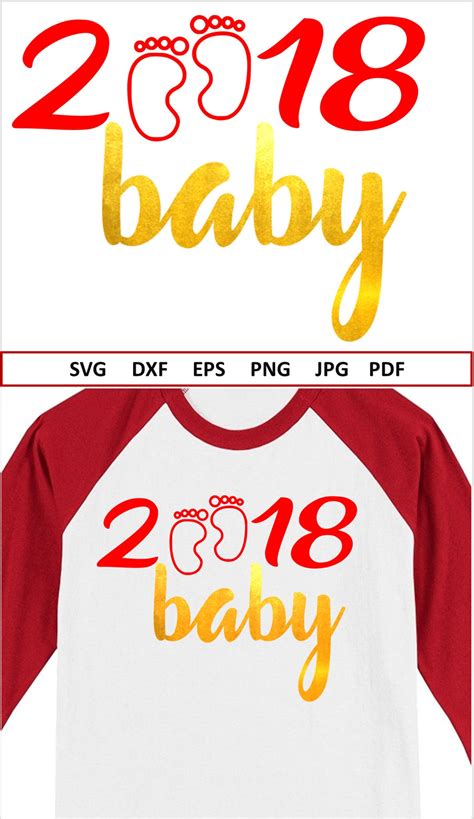 New Years Svg 2018 Baby Svg File For Silhouette Newborn Svg Etsy