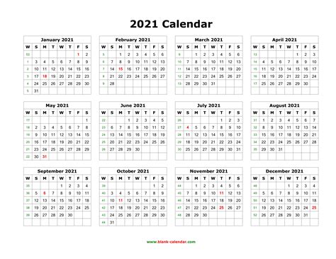 Free Printable Calendar 2021 Blank Calendar Monthly And Yearly Calendar