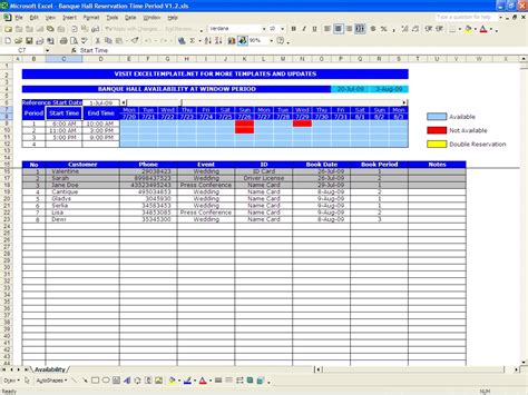 Booking Calendar Template Excel 8 Excel Booking Calendar Template