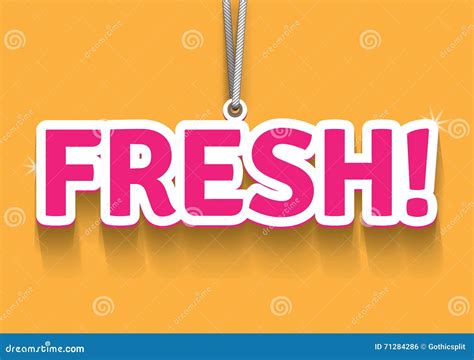 Fresh Hanging Sign Stock Vector Illustration Of Clip 71284286