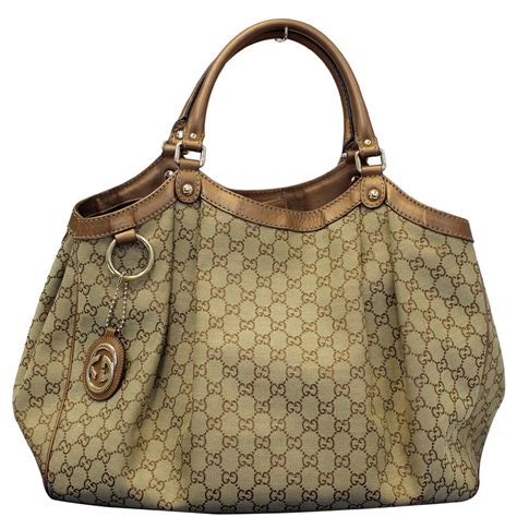 gucci sukey large gg canvas tote bag beige 211943 us