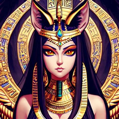Portrait Of Egyptian Goddess Bastet Fantasy High D