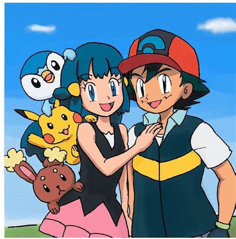Pin By Gemnist On Ash And Dawn Pokemon People Ash And Dawn Pokémon