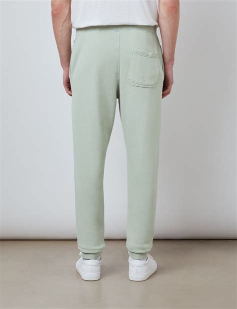 Organic Cotton Garment Dye Sweatpants In Light Green Hawes And Curtis Usa