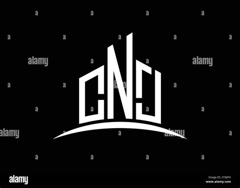 Letter Cnj Building Vector Monogram Logo Design Template Building