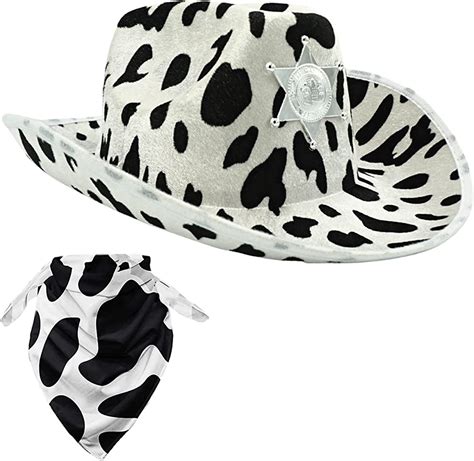 Cow Print Cowboy Hat Bachelorette Party Birthday Party Hats