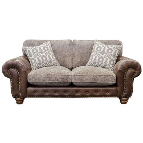 Alexander And James Wilson Leather Two Seater Sofa Standard Back