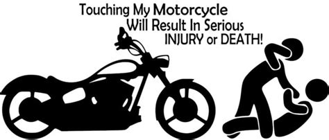 Motorcycle Stick Figure Funny Injury Or Death Vinyl Decal Sticker Ebay