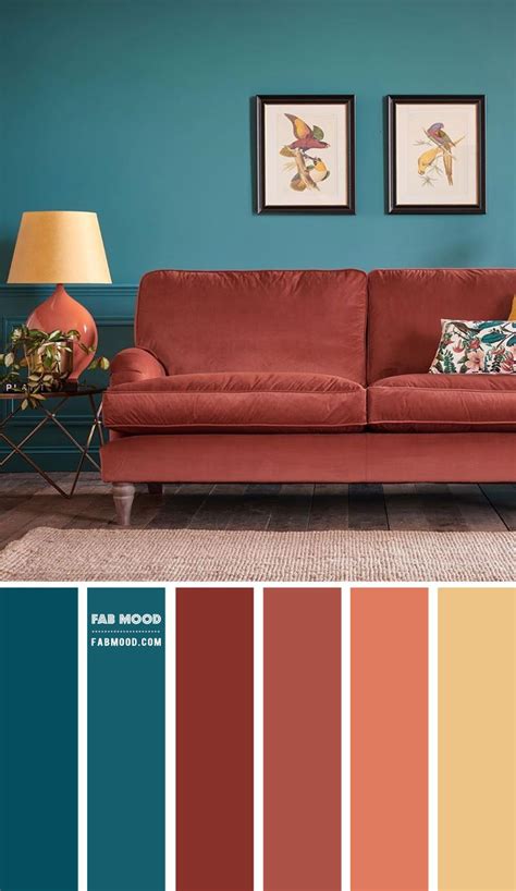 Brick And Teal Living Room Colour Scheme Teal Living Rooms Teal