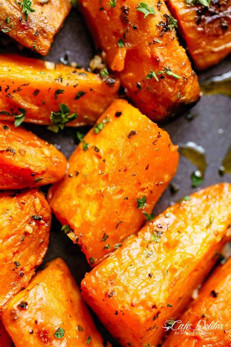 Roasted Sweet Potatoes With Garlic Herbs And Olive Oil Sweet Potato