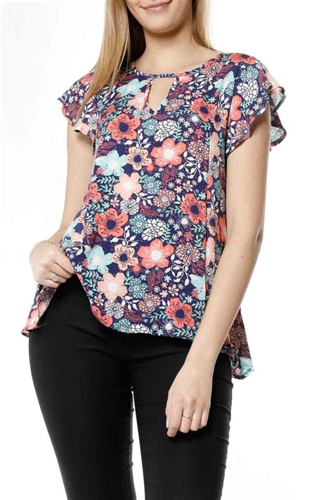 Blusa Con Volados En El Cuello Dalkom Blusas Ropa Moda