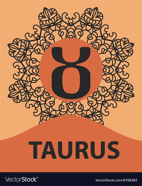 Taurus Bull Zodiac Astrology Icon For Horoscope Vector Image