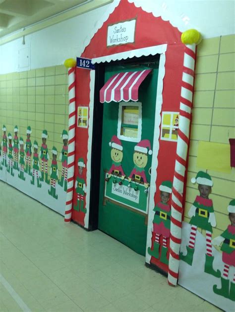 Santas Workshop Door And Wall Cutest Christmas Classroom Wall Door