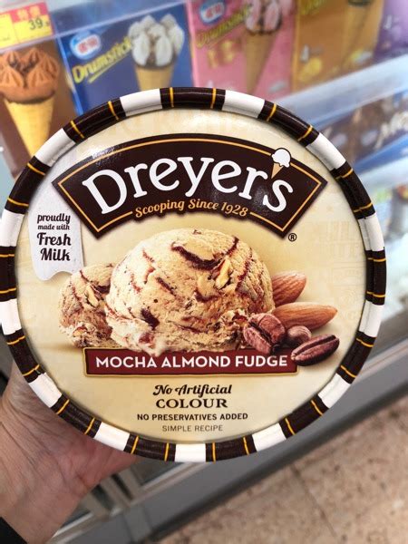 Dreyer S Ice Cream Mocha Almond Fudge Edy S Slow Churned Rich Creamy