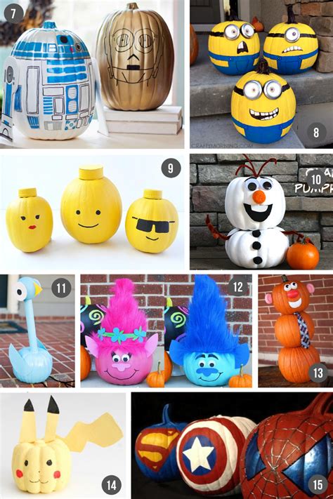 20 Character Pumpkin Decorating Ideas