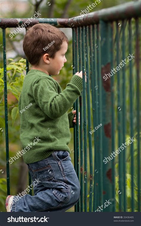 Sad Little Boy Standing Alone Stock Photo 33436405 Shutterstock