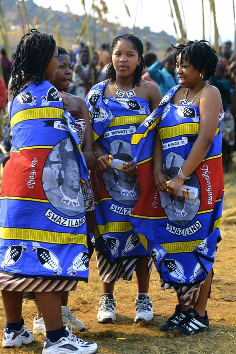 Zulu Girls Attend Umhlanga The Annual Reed Dance Festival Of Swaziland