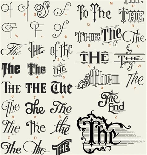 8 Vintage Typography Fonts Images Vintage Font Alphabet Letters