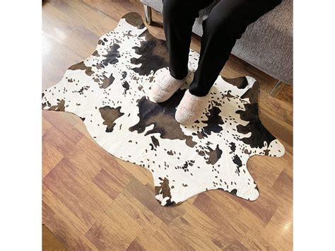 Cow Print Rug Faux Cowhide Area Carpet Animal Print Mat For Etsy