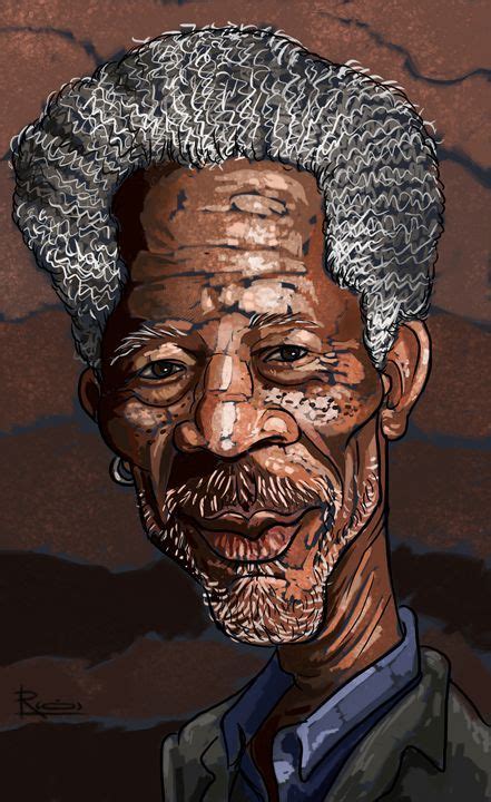 Morgan Freeman Caricature Rezamjozaniart Caricature Celebrity