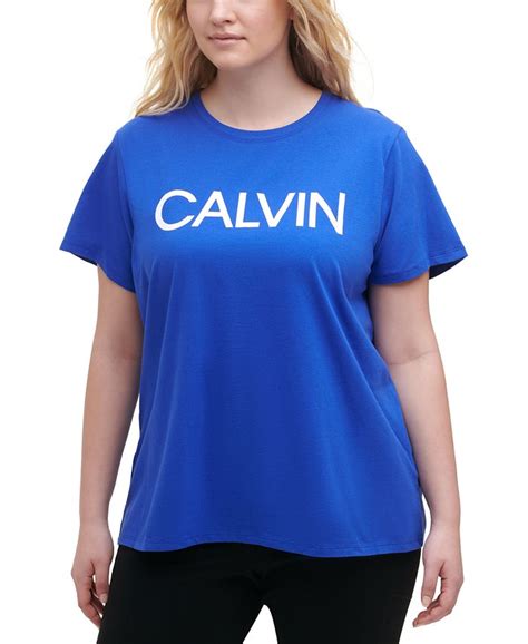 Calvin Klein Plus Size Logo Print T Shirt And Reviews Tops Plus Sizes