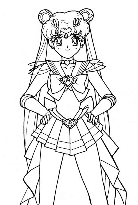 Girl Coloring Pages Anime Sailor Moon Coloring Pages