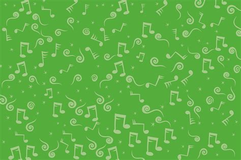 Green Music Notes Background By Seanscreations1 On Deviantart