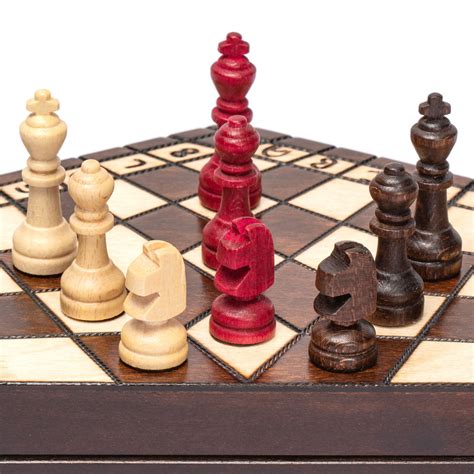 Husaria Wooden Three Player Chess 12 Yellow Mountain Imports