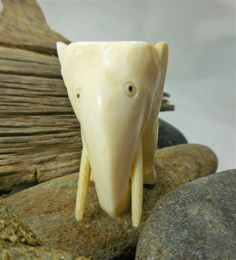 Hand Carved Pre Ban Ivory Fat Little Elephant Figurine