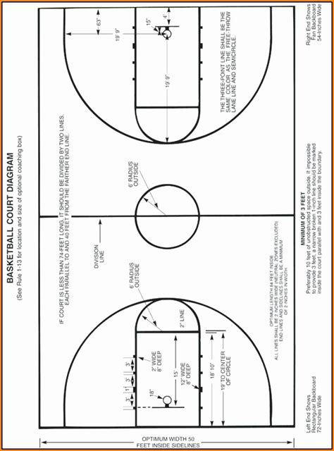 Basketball Court Template For Word Template 1 Resume Examples