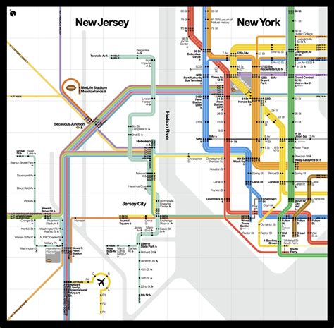 A Beautiful New Public Transit Map Shows How New York And New Jersey Connect For The Super Bowl