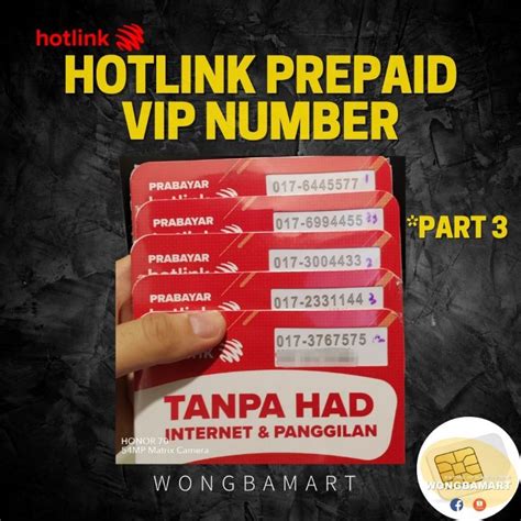 Vip Number Hotlink Prepaid Unlimited Data 017 Vip Number Hotlink Simcard Shopee Malaysia