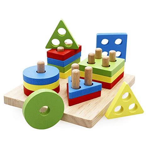 Rolimate Wooden Educational Shape Color Recognition Geometric Board