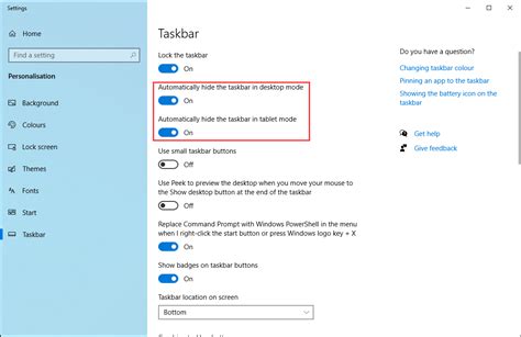 How To Auto Hide The Taskbar In Windows 10 Tablet Mode Images