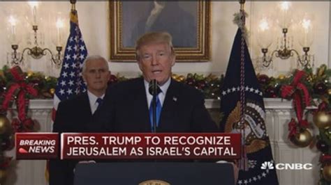 President Trump Us Recognizes Jerusalem As Israels Capital