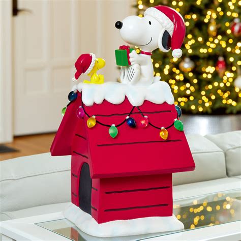 19 Inch 488cm Snoopy And Woodstock Christmas Dog House W