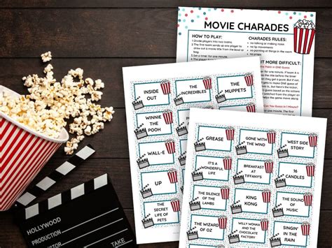 Charades Movie Lists Printable