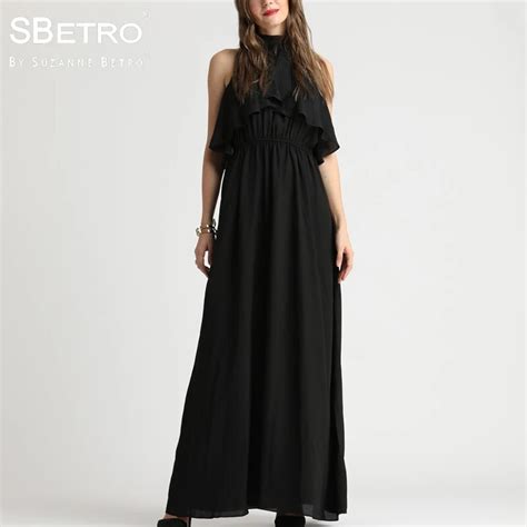 Sbetro By Suzanne Betro Chiffon Maxi Dress Female Mockneck Tier Fashion