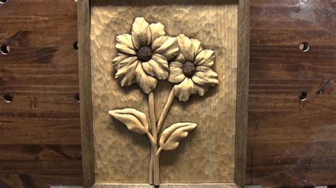 Hand Carved Flower Finished Woodcarving