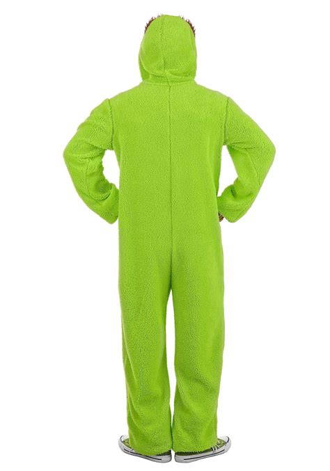 Oscar The Grouch Costume Jumpsuit For Adults