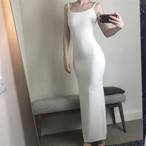 Boom Boom The Labels Amber Maxi Dress In Ivory Depop
