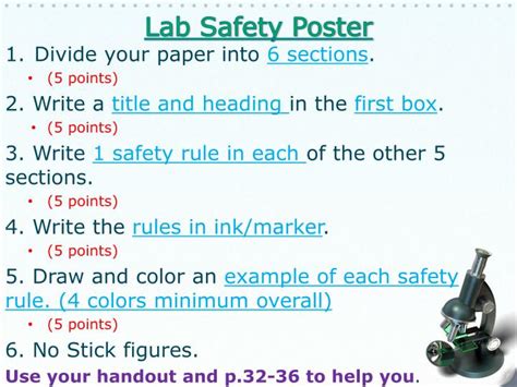 Safety in the classroom is especially important in science class. PPT - Lab Safety Poster PowerPoint Presentation, free ...