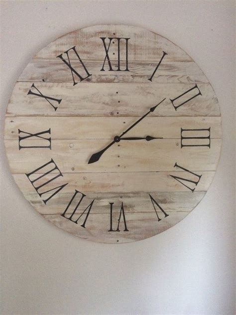 Vintage Distressed White Pallet Clock With Black Roman Numerals My Xxx Hot Girl